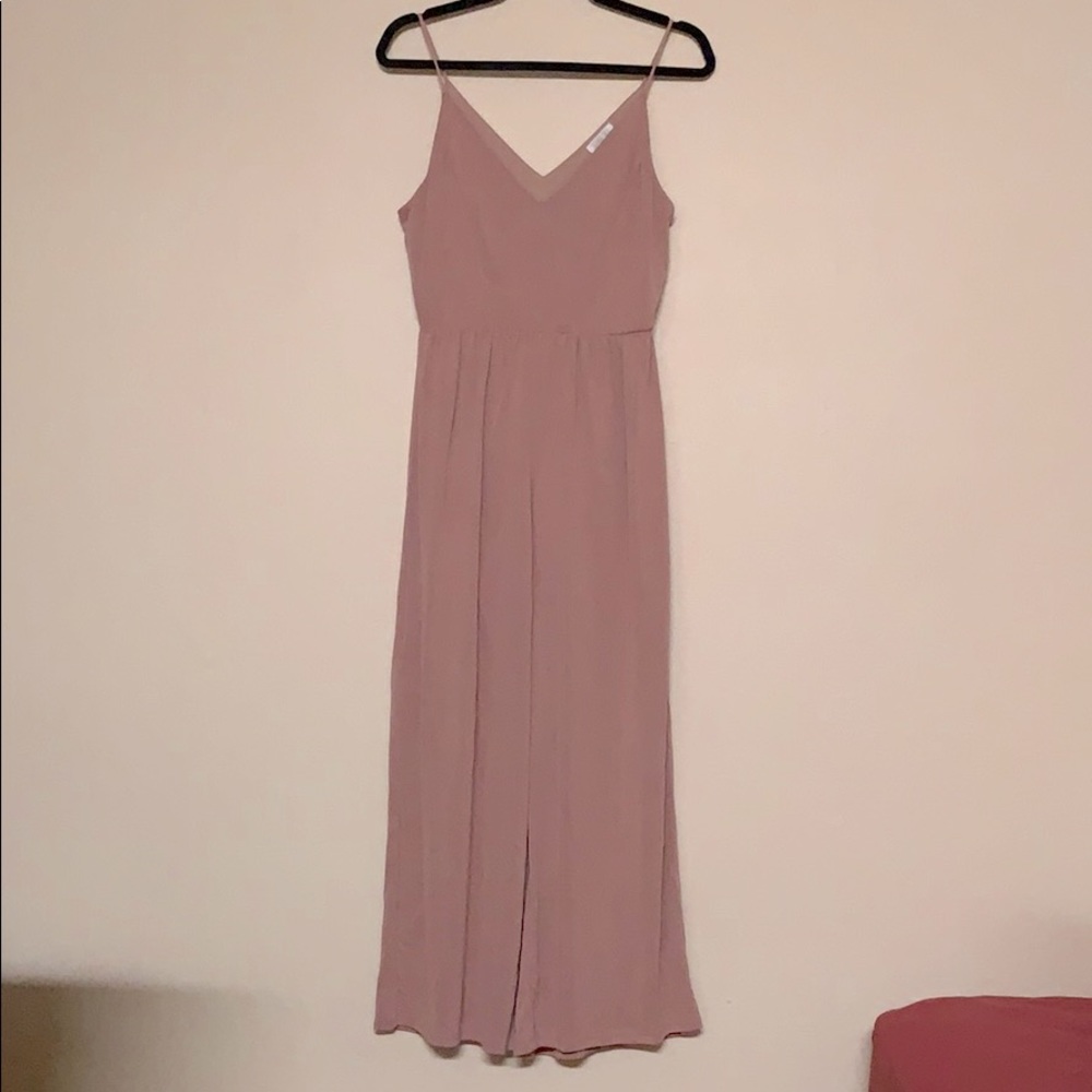 Nude Pink Spaghetti Strap Jumpsuit